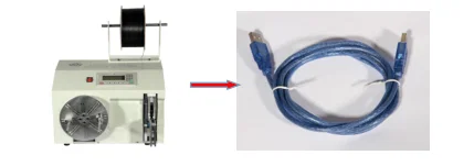 Semi-automatic cable winding and bundling machine