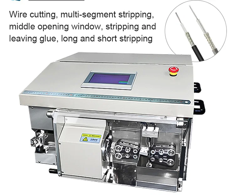 Automatic Coaxial cable cutting stripping machine, Cable Stripping Machine, Coaxial Cable Stripping Machine, Stripping Machine, Flexible Coaxial Wire Peeling Machine, Coaxial Wire Cutting Peeling Machine, Automatic Coaxial Cable Wire Stripping Machine
