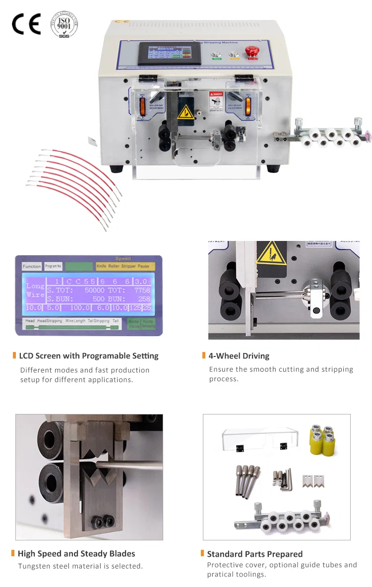 Touch Screen Automatic Cable Wire Cutting Stripping Machine For 0.1-6mm2 WPM-SDB2S Automatic Wire Stripping Machine, Cable Peeling Stripping Machine, Wire Cutting Stripping Machine