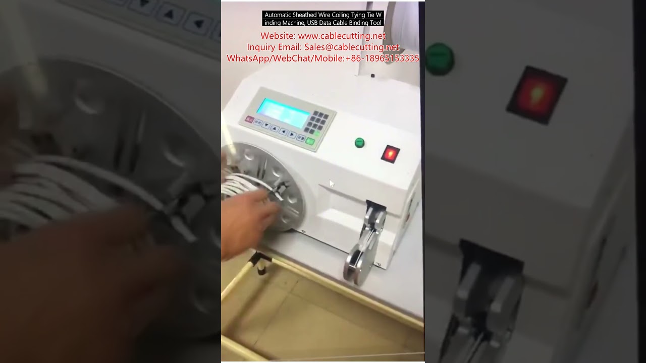 Automatic Sheathed Wire Coiling and Tying Machine | USB Data Cable Binding Tool