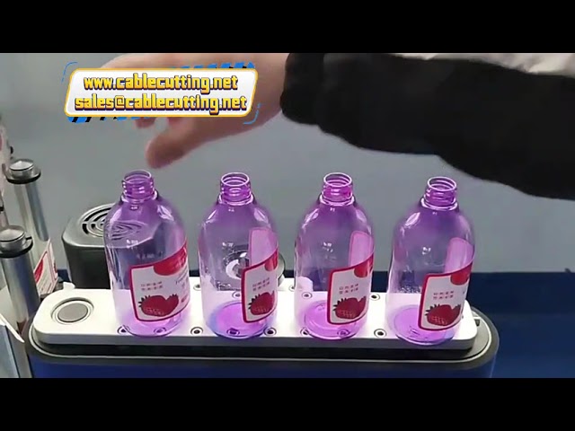 Round Bottle Sticker Liquid Soap Labeling Machine 2-Side With Coder