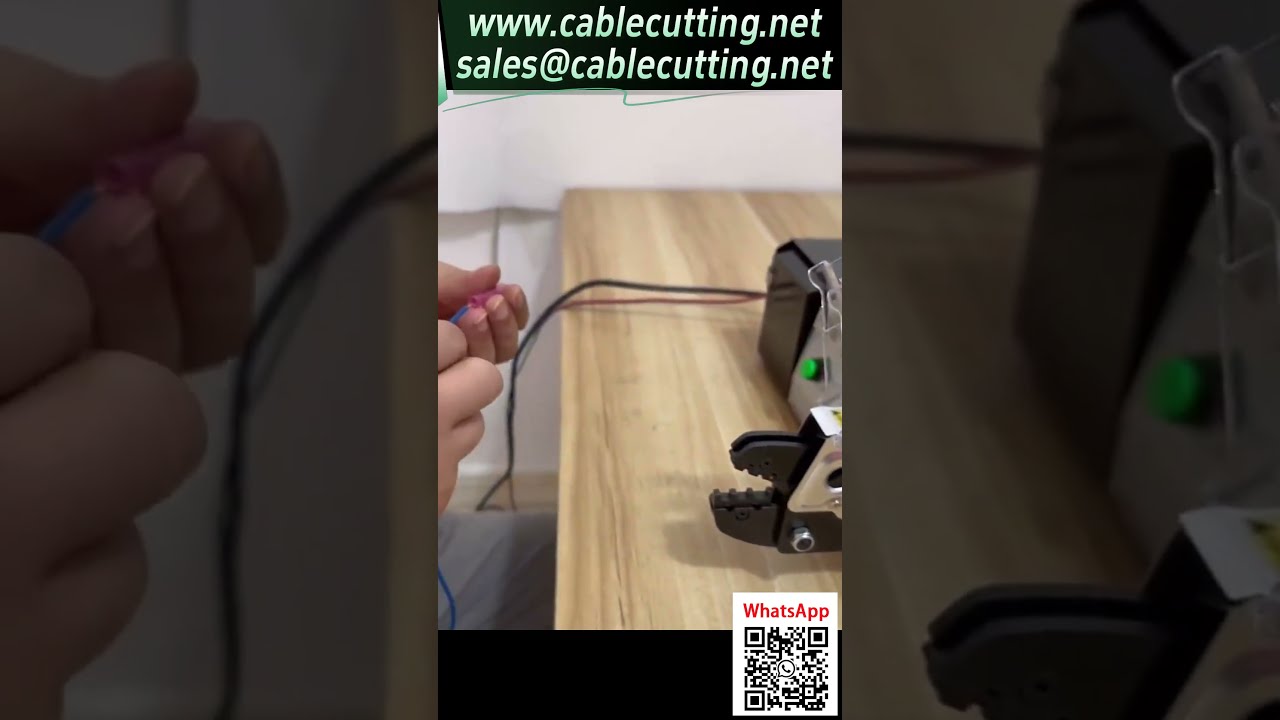 電動端子壓接機  熱縮端子壓接操作演示
