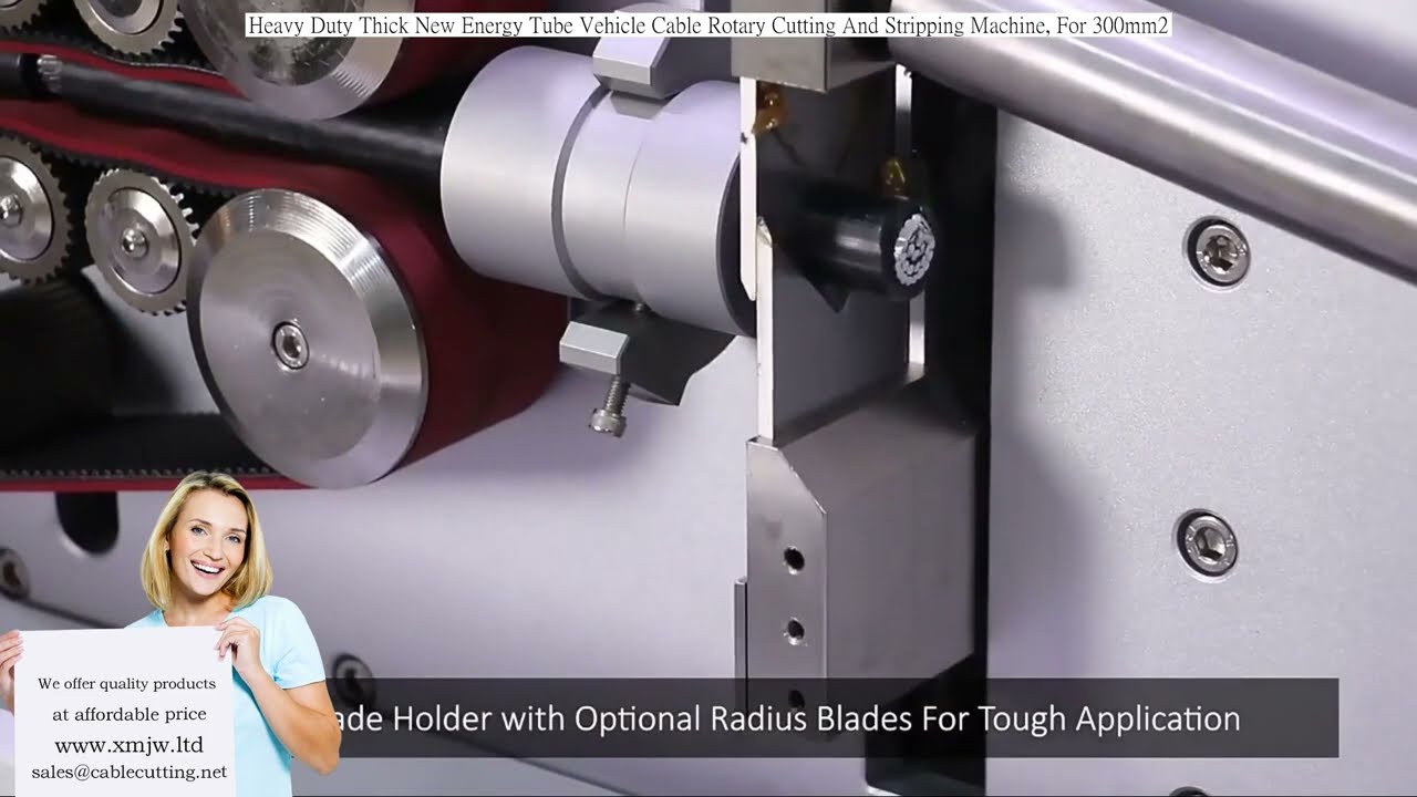 Heavy Duty Thick New Energy Tube Vehicle Cable Rotary Cutting And Stripping Machine for 300mm2