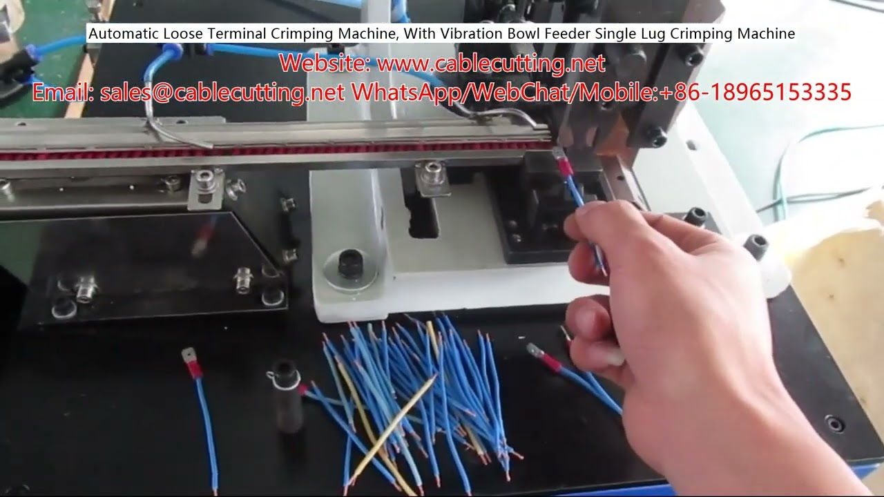 Automatic Loose Terminal Crimping Machine with Vibration Bowl Feeder