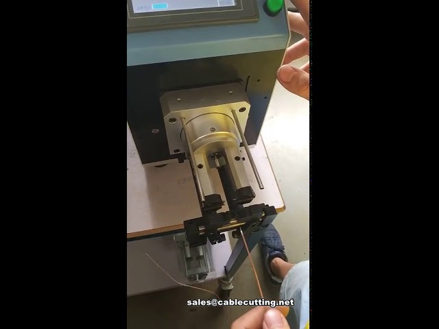Small Coaxial Cable Cutting and Stripping Machine | Automated Wire Stripper
