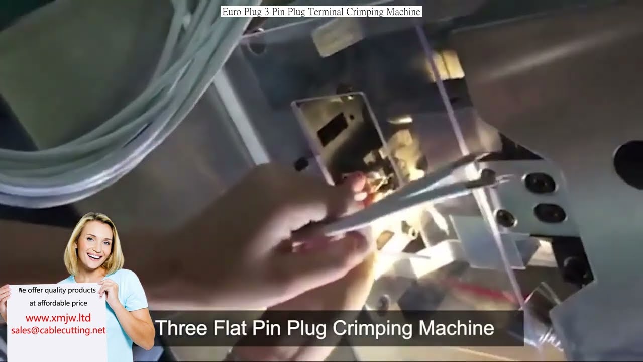 Euro Plug 3-Pin Plug Terminal Crimping Machine