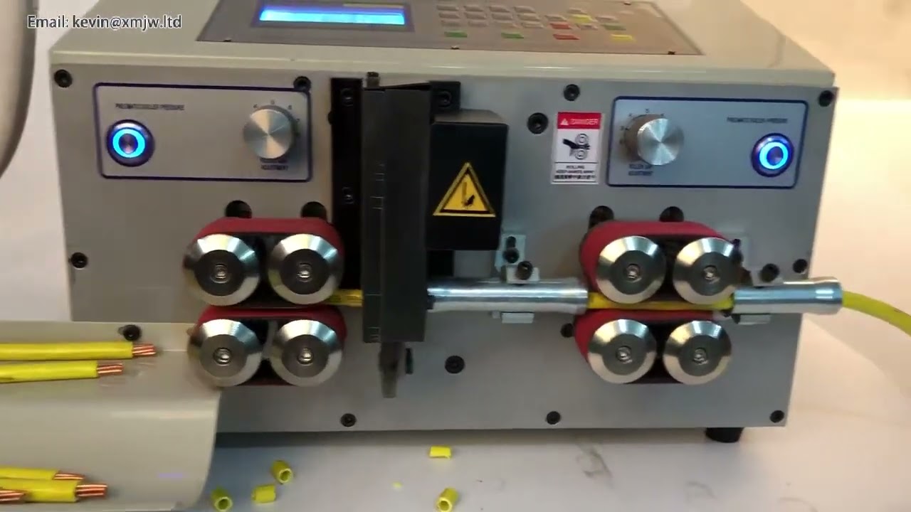 SWT508MAX2 1 70mm2 Computer Automatic Wire Peeling Cutting Stripping Machine 1000W 8 Belt Wheel Driv