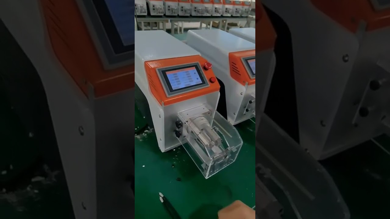 Semi-Automatic Pedal Start Rotary Coaxial Wire Cable Stripping Machine