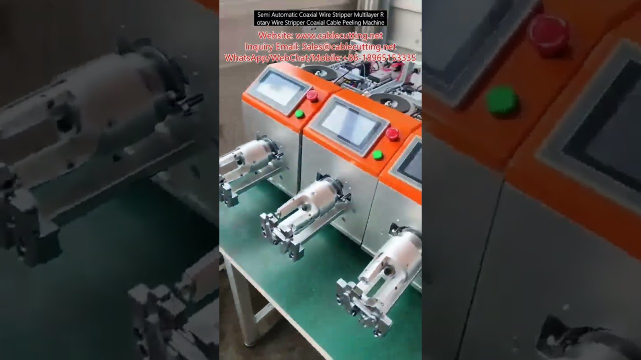 Semi Automatic Coaxial Wire Stripper Multilayer Rotary Wire Stripper Coaxial Cable Peeling Machine