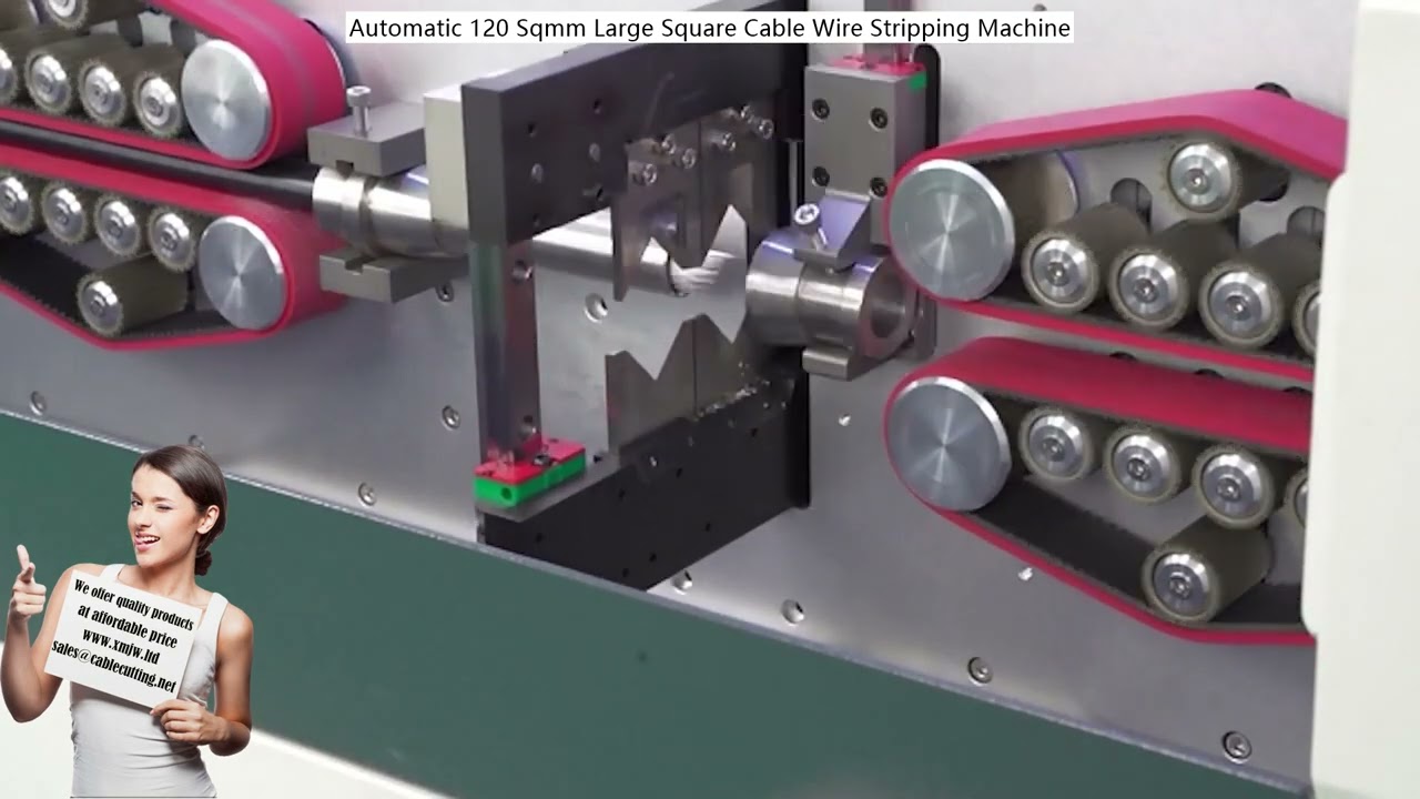 Automatic 120-Sqmm Large Square Cable Wire Stripping Machine