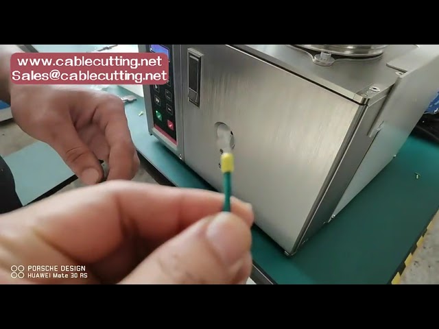 Semi pre insulated wire terminal stripping crimping machine, tubular terminal ferrule strip crimp eq