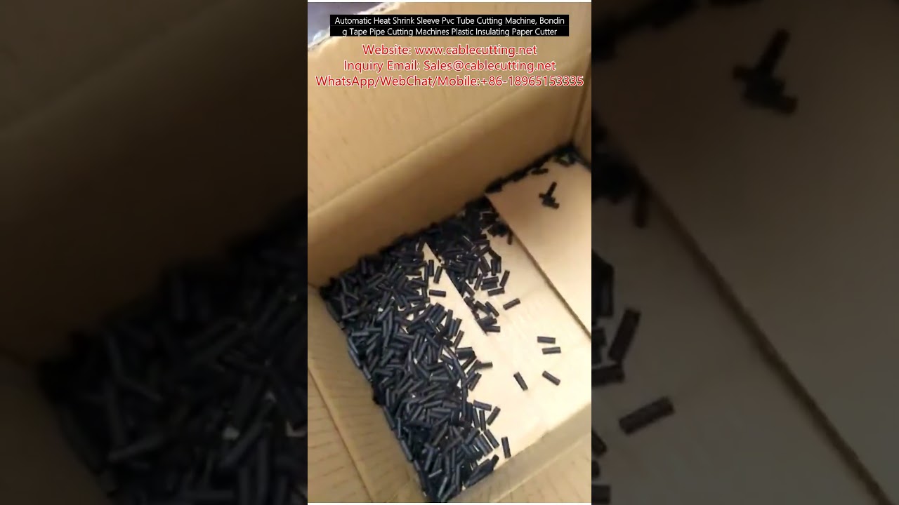 Automatic Heat Shrink Sleeve Pvc Tube Cutting Machine, Bonding Tape Pipe Cutting Machines Plastic In