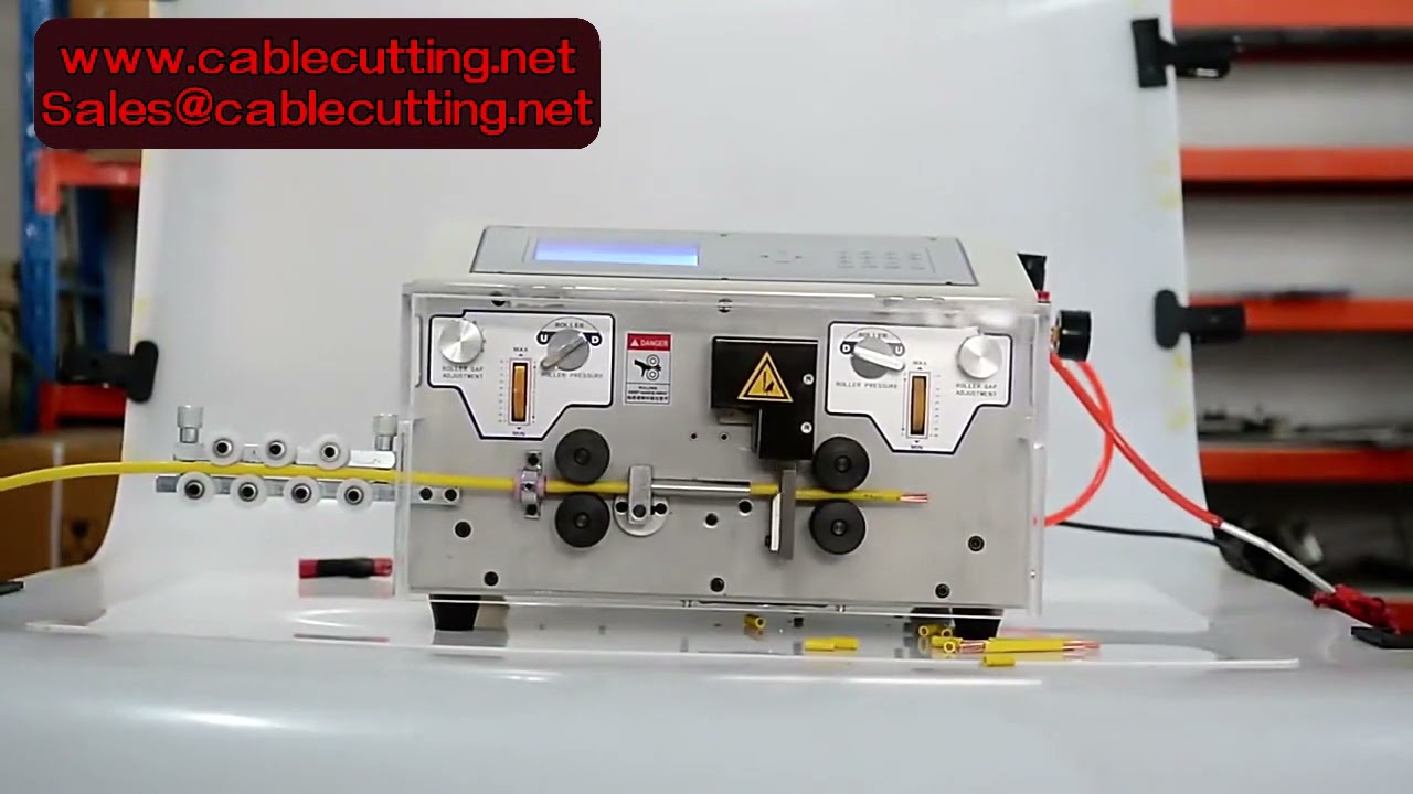 450W Computer Automatic Wire Stripping Machine, 4-Wheel Drive, Max 10MM Outer Diameter