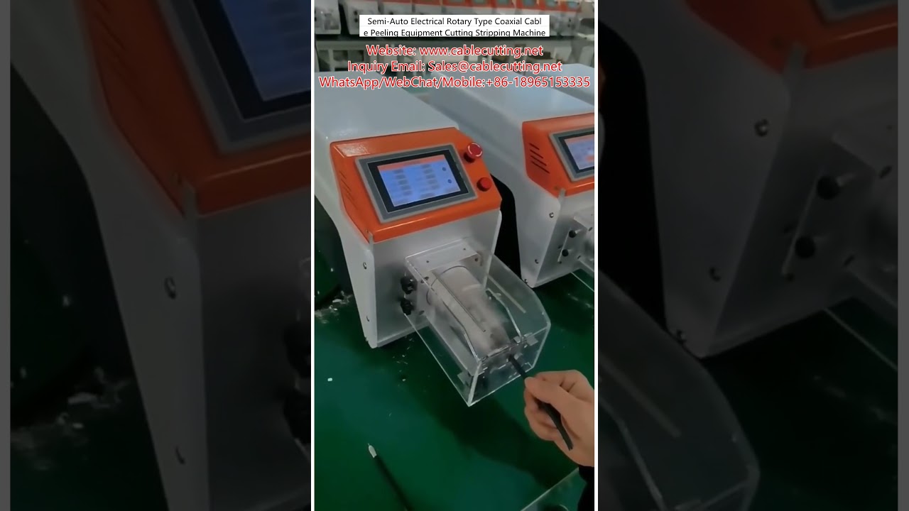 Semi-Auto Electrical Rotary Coaxial Cable Peeling Cutting Stripping Machine