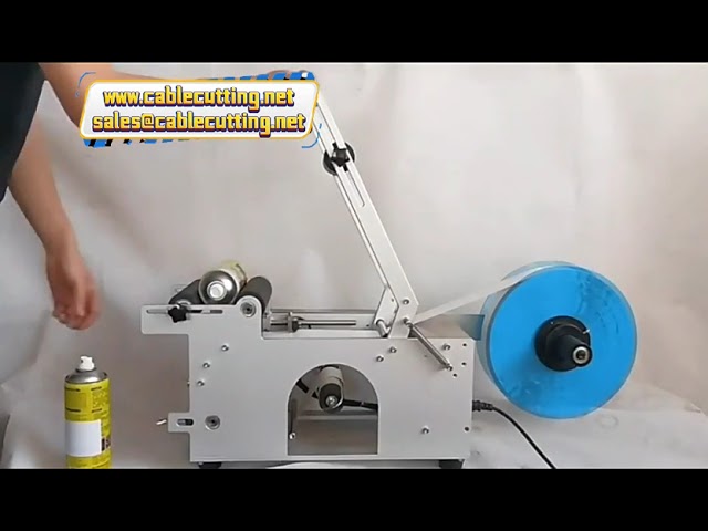 MT-50 Tabletop Manual Round Bottle Labeling Machine for Glass, PET, Beer Cans