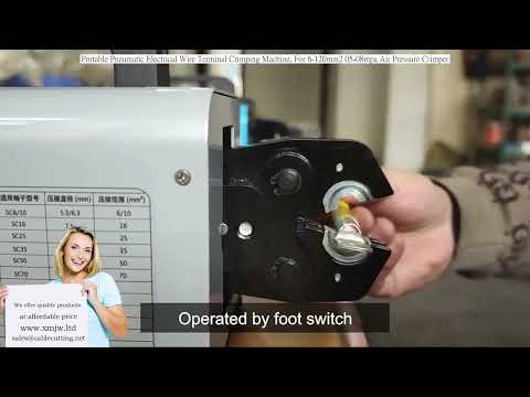 Pneumatic Electrical Wire Terminal Crimping Machine for 6-120mm², 5-8 MPa Air Pressure Crimper
