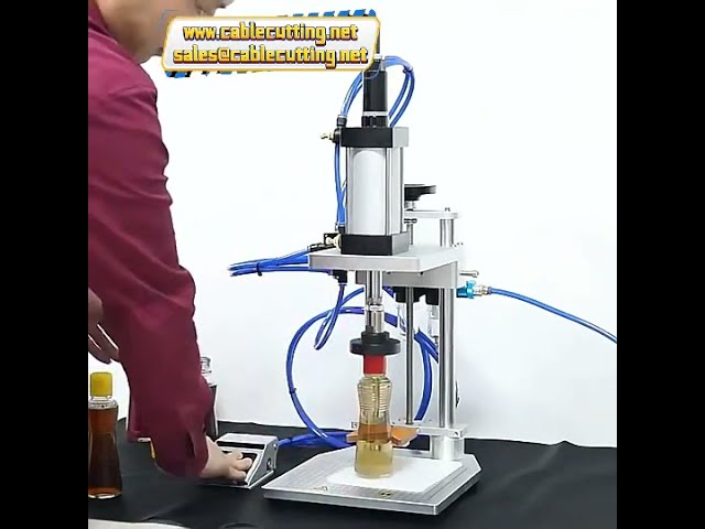 Pure Pneumatic Red Wine Bottle Cover Sealing Machine Aluminium Capping Pressing Machine