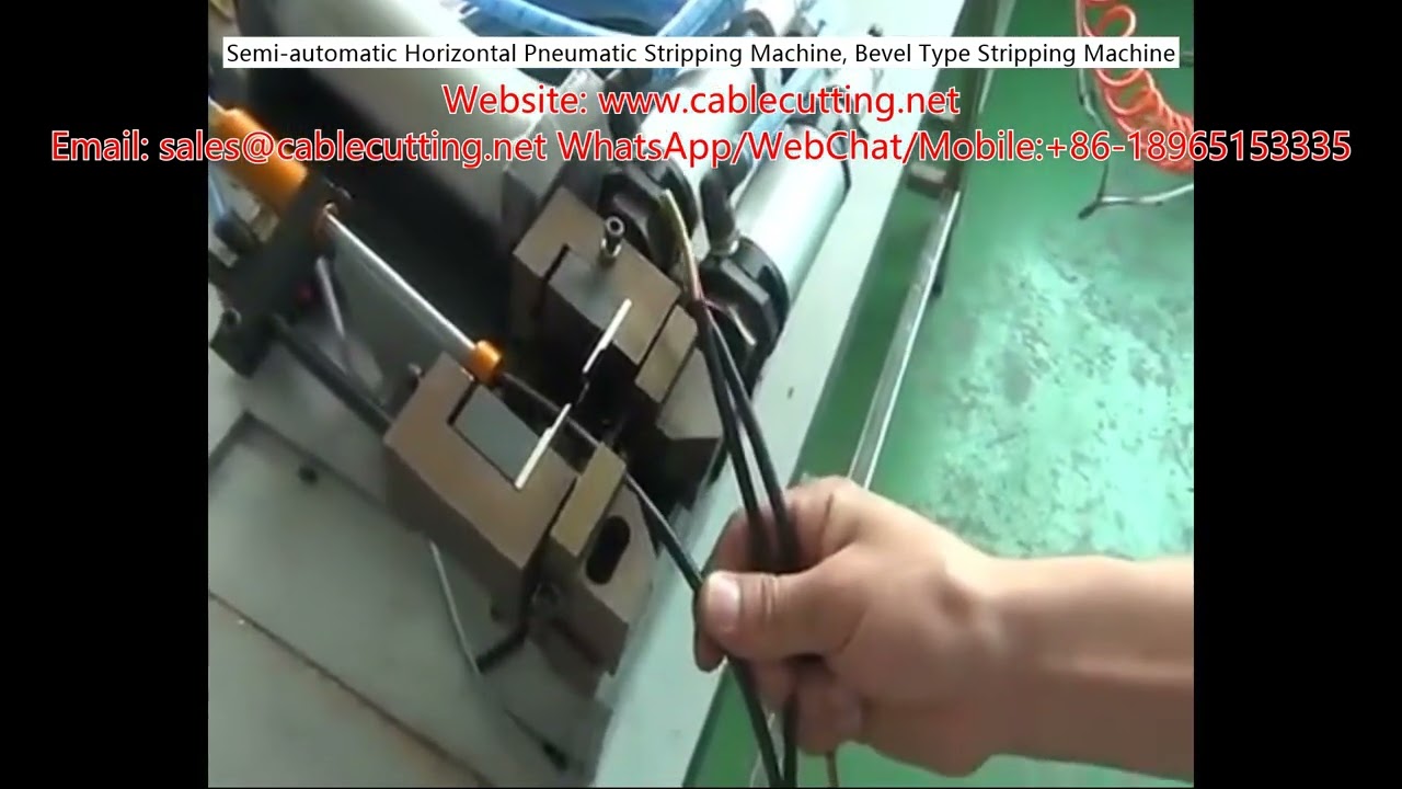 Semi automatic Horizontal Pneumatic Stripping Machine, Bevel Type Stripping Machine