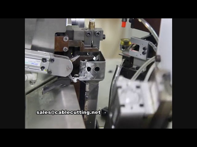 Automatic cable wire stripping twisting crimping and tinning