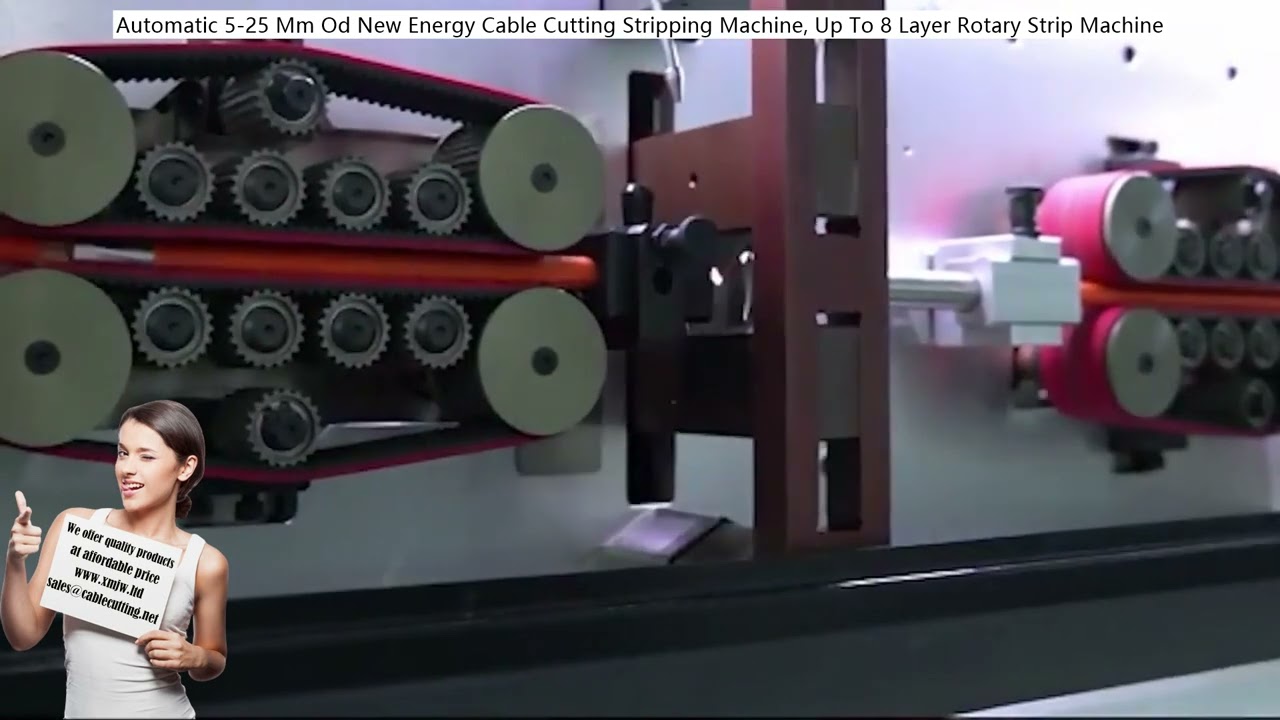 Automatic 5-25 mm diameter Cable Cutting Stripping Machine, Up To 8 Layer Rotary Stripping Machine