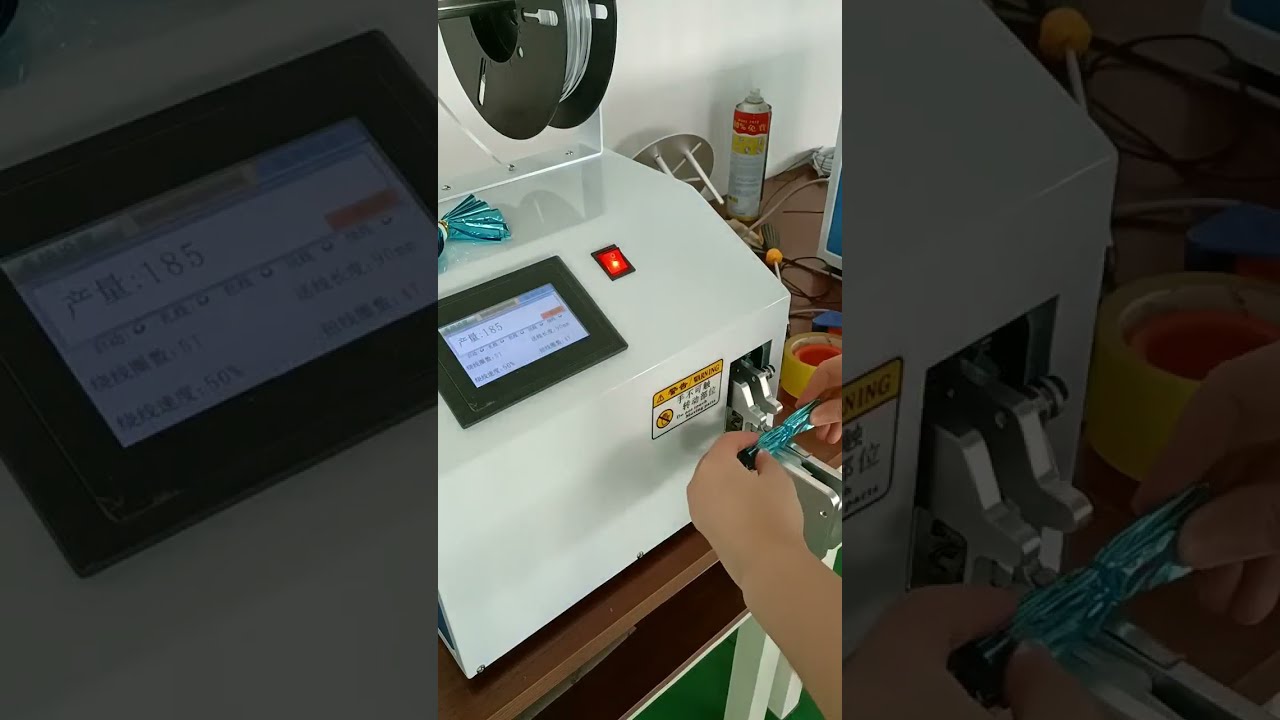 Colored Cable Ties Cable Tie Machine Working Real Shot Video Equipment