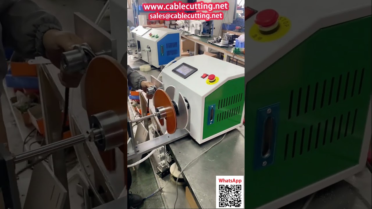 Flat Power Cord Winding Machine with Plug for Factory Automation
