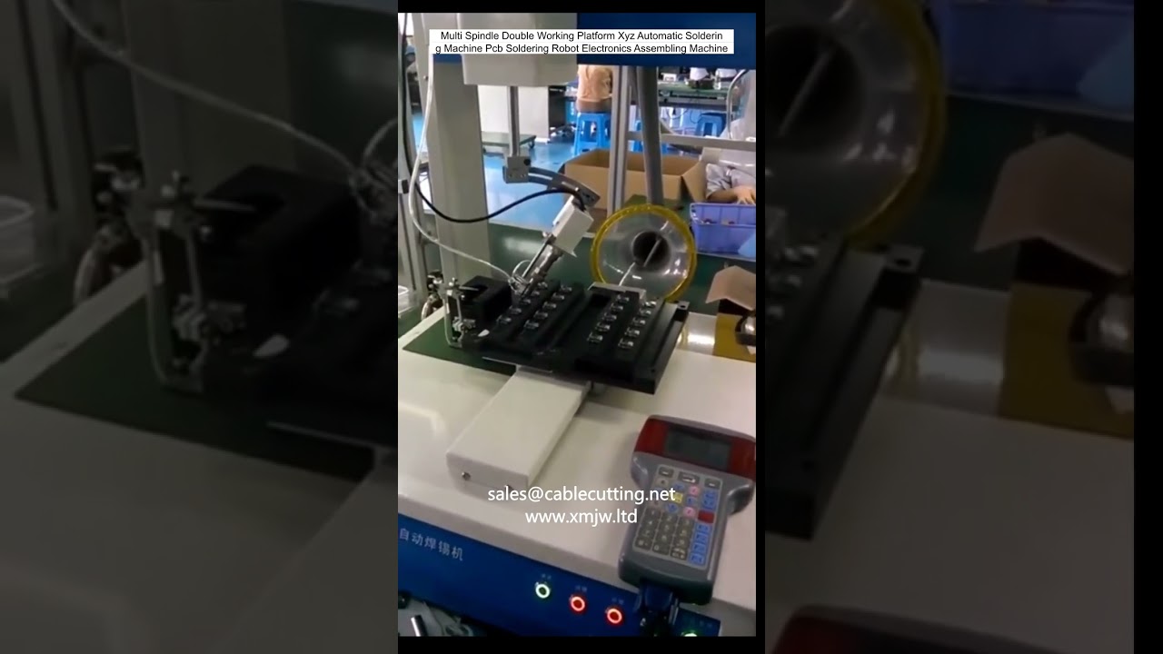 Multi Spindle Double Working Platform Xyz Automatic Soldering Machine Pcb Soldering Robot Electronic