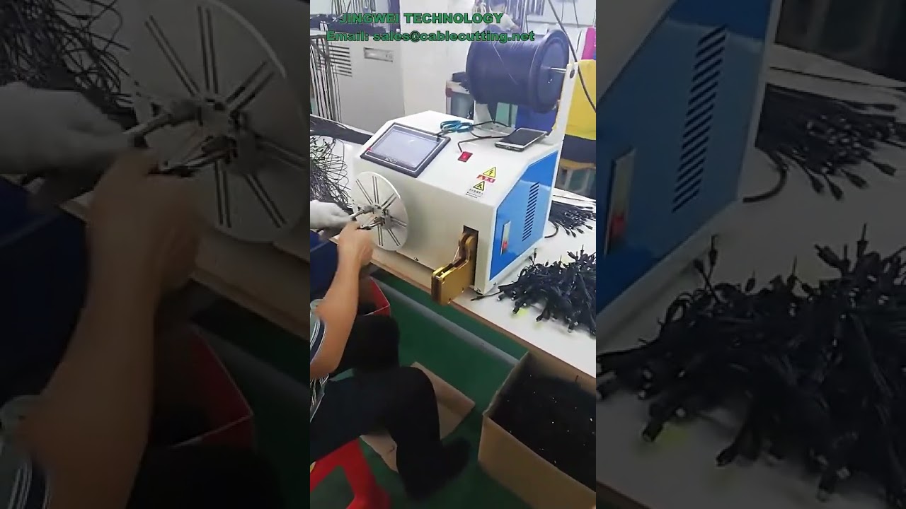 Hot sale cable wire winding tie wrap and tie machine automatic cable coiling machine  cable winding