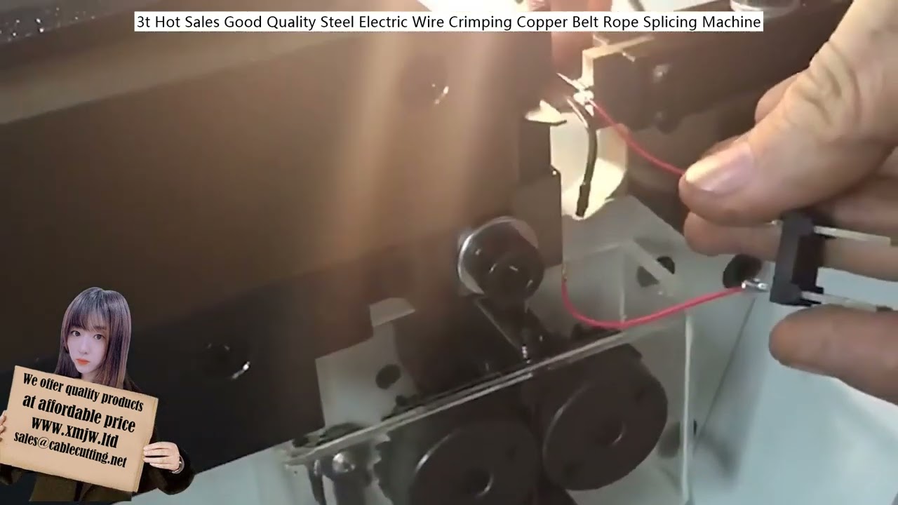 3-Ton Electric Wire Crimping Machine for Copper Belt & Steel Rope Splicing