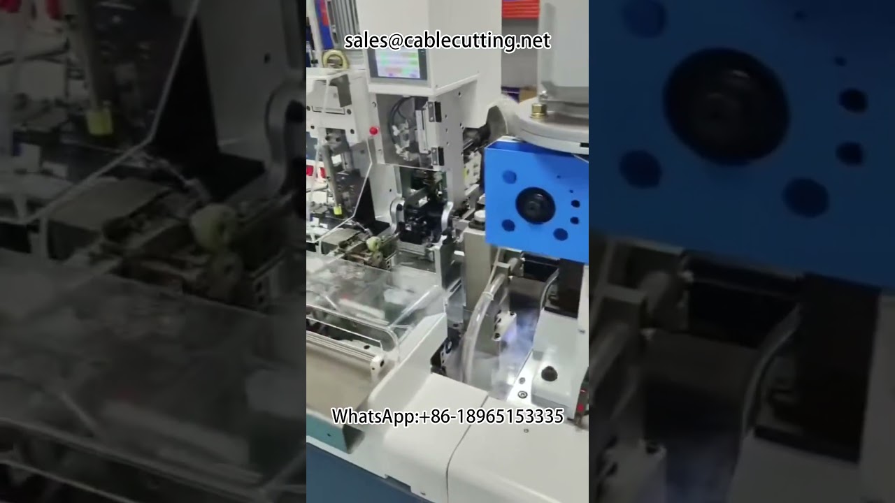 Single head wear waterproof plug two head press terminal harness Equipment #stripping machine #wire