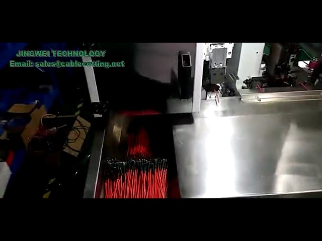 Electric wire making machine Fully automatic wire double sides crimping  and one side heat shrink tu