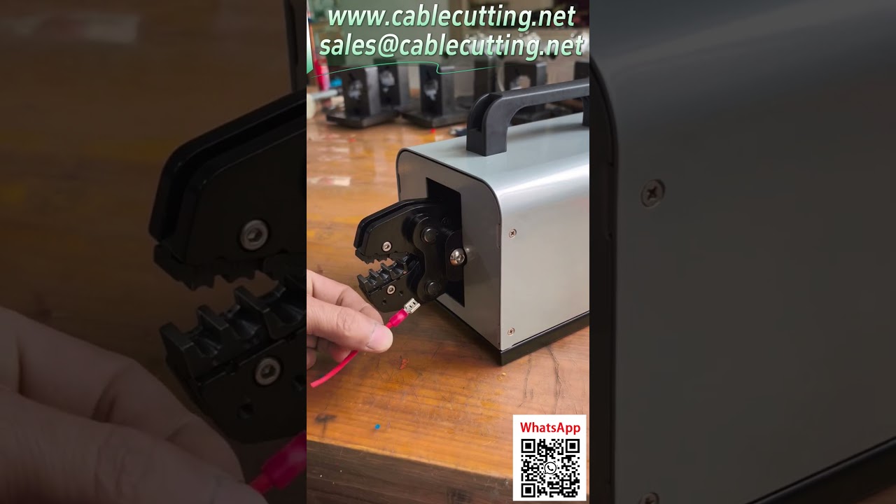 氣動式端子壓接機  預絕緣端子壓接演示 #端子線加工 #端子機