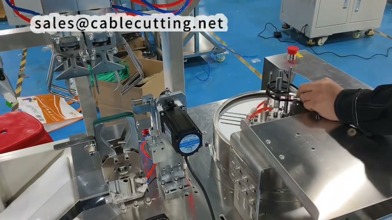Automatic Cable Tying Machine for Cables with Components on Ends