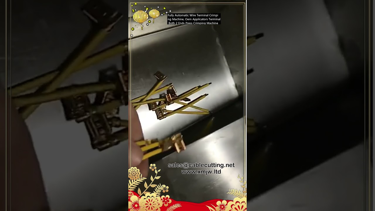 Fully Automatic Wire Terminal Crimping Machine for OEM Applicators, 2-End Press Crimping