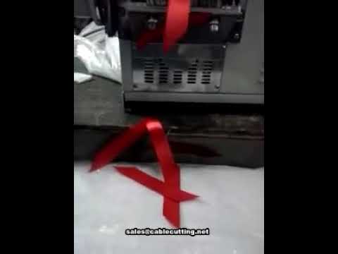Automatic Webbing and Ribbon Cutting Machine for Straight and Angled Bevel Cuts